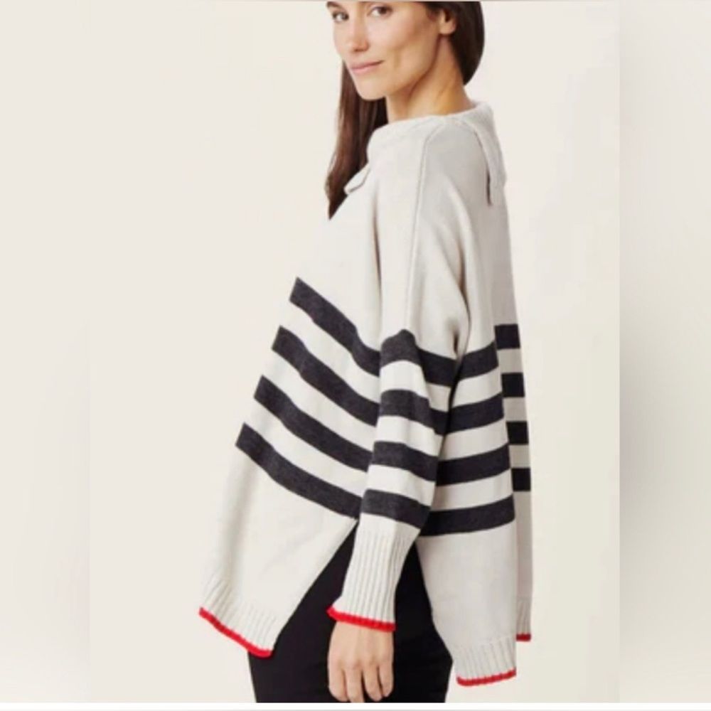 Striped Gray and Black Women's Tunic
